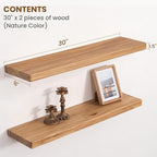 Floating Shelves for Wall, Round Edge Wall Shelves - Image 2
