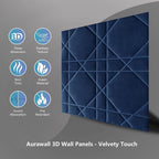 Velvet 3D wall Panels for Interior wall Decor Peel and Stick, Soundproof - Image 3