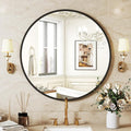 Sweetcrispy 20-inch Black Round Wall Mirror, Circle Bathroom Mirrors by Sweetcrispy