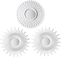 BONNYCO Wall Mirrors Pack of 3, Round White Mirrors by BONNYCO