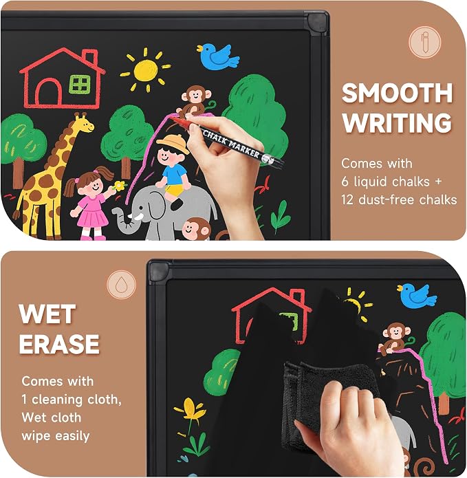 SELEAD Huge Magnetic Chalkboard 96 x 48 Inches - Image 7