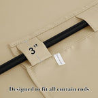 RYB HOME Room Darkening Thermal Blackout Curtains, Window Curtains Draperies - Image 2
