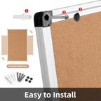 Extra Large Cork Bulletin Board 72" X 48", Wall Mounted Notice Pin Board - Image 6