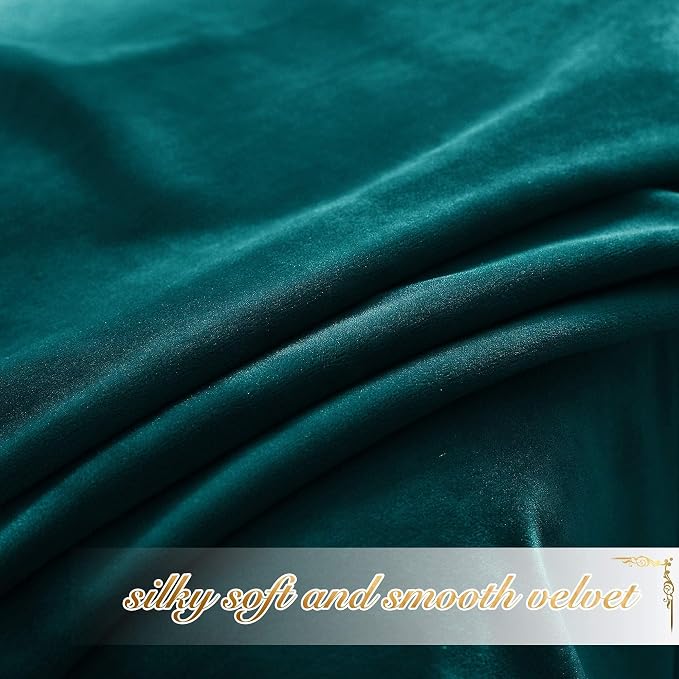 NICETOWN Teal Curtains for Living Room, Rod Pocket Privacy Enhancing Light - Image 6