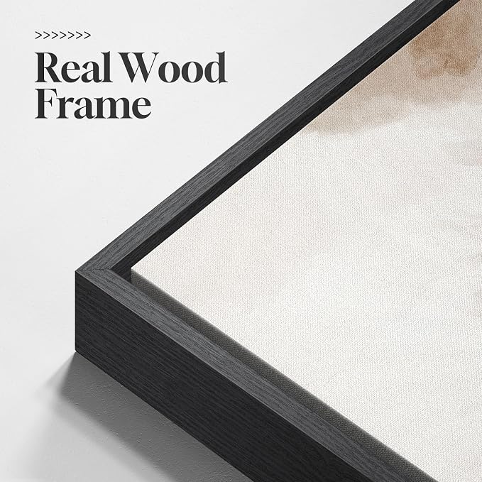 Extra Large Framed Neutral Abstract Wall Art - Image 5