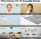 5 Pack Acoustic Panels, 47.2 x 23.6 x 0.35 Inch Sound Proof Panels - Image 8