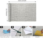 Grey Grasscloth Wallpaper Peel and Stick Contact Paper 15.75"x118.11" Textured - Image 9