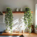 Artificial Hanging Plant 2 Pcs Faux Plant Ivy Vine Faux Eucalyptus Vines Fake by Yarmare