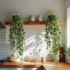 Artificial Hanging Plant 2 Pcs Faux Plant Ivy Vine Faux Eucalyptus Vines Fake by Yarmare