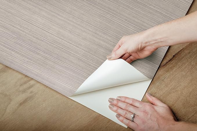 York Wallcoverings Natural Sisal Classic Grey Peel and Stick Grasscloth - Image 5