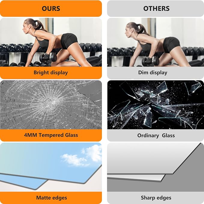 TRAHOME Home Gym Mirror for Wall, Home Gym, Living Room - Image 6