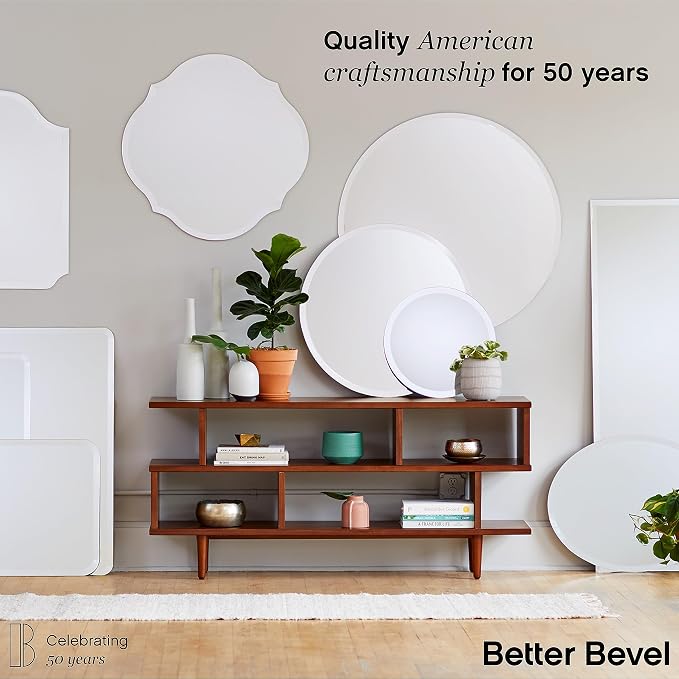 Better Bevel Frameless Rectangle Mirror, 22.5" x 34.5" Bathroom Wall Mirror - Image 6