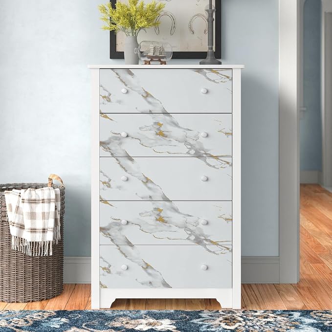 Abyssaly Marble Contact Paper for Countertops Gold Grey White Marble Peel and - Image 3