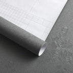 Erfoni 118"x17.7" Gray Peel and Stick Wallpaper Thicken Floral Embossed Contact - Image 8