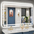 60x40 LED Bathroom Mirror with Lights, Backlit and Front Lit Anti-Fog Lighted by Awandee