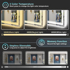 60x36 LED Bathroom Mirror with Lights, Backlit and Front Lit Anti-Fog Lighted - Image 4