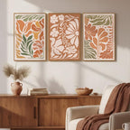 3 Piece Framed Boho Floral Wall Art - Image 5