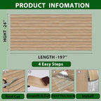 ReWallpaper 24in X 16.5ft Light Oak Wood Wall Panels Peel and Stick Slat Wall - Image 6