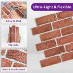 3D Faux Brick Wall Panels Peel and Stick, Small Brick-Look Textured Wall Sticker - Image 8