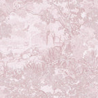 Heroad Peel and Stick Wallpaper Pink and White Vintage Forest Animals Floral by HeroadBrand