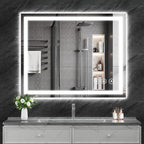 Koonmi 40"x32" LED Mirror for Bathroom, 90CRI Anti-Fog Vanity Mirror by KOONMI