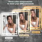 32x32 Inch LED Bathroom Mirror - Image 3