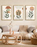 PHOPAGO Boho Wall Art Sage Plant Botanical Bohemain Framed Wall Printing Large - Image 2