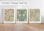 Induslyfe Framed Flower Wall Art Canvas Decor Set of 3, William Morris Framed - Image 3