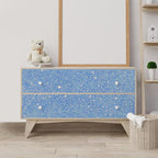 CHIHUT Holographic Blue Glitter Peel and Stick Wallpaper 15.7''x236'' - Image 6