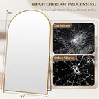 Suidia 82"x44" Arched Full Length Mirror - Image 4