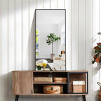 KOCUUY Black Bathroom Mirror, 20x40 Inch Rectangle Mirror - Image 4