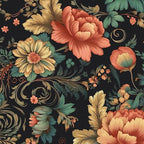 BOKEBEVE Vintage Floral Peel and Stick Wallpaper Vibrant Flower Contact Paper by BOKEBEVE