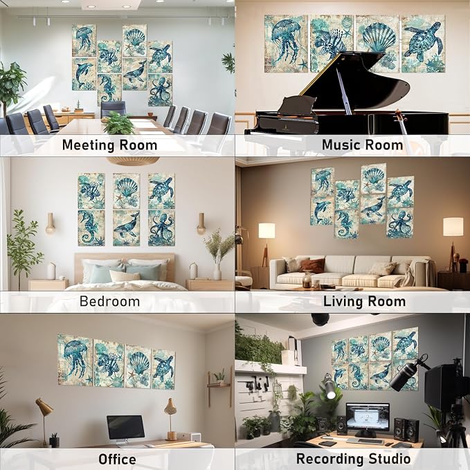 FurnoFlexArt Acoustic Panels Tiles Decorative Room Sound Proof Foam Absorbing - Image 6