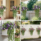 Waipfaru 4Pcs Fake Hanging Plants 2.7ft Fake Plants Eucalyptus Leaves UV - Image 6
