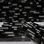 SUNWINGS 5-Sheet Peel and Stick Mosaic Natural 3D Stone Self Adhesive Marble - Image 3