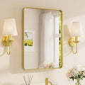 TETOTE Gold Framed Mirror for Bathroom, 22 x 30 Inch Vanity Mirror for Wall by TETOTE