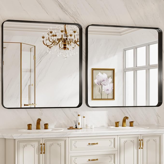 36 Inch Brushed Nickel Bathroom Mirrors - Image 3