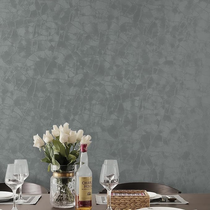 Yasinet Peel and Stick Wall Paper Removable Wallpaper Modern Grey-Green by Yasinet