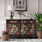 Laatse Boho Wallpaper Peel and Stick, Vintage Floral Contact Paper 17.5" x - Image 2