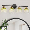 TALOYA Bathroom Vanity Light Fixtures, 4-Light Modern Black and Gold Wall Lights by Taloya