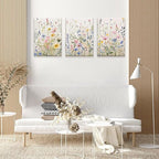 Bwodke Wildflower Wall Art Watercolor Botanical Floral Colorful Canvas Prints - Image 6