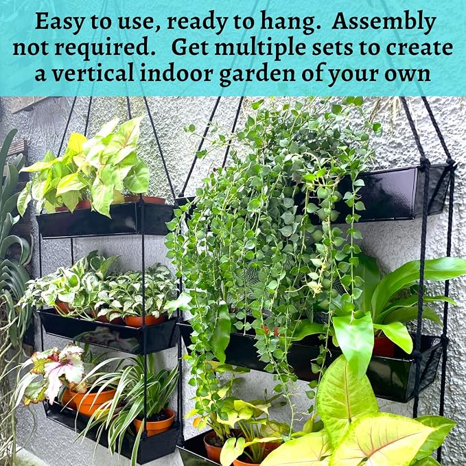 LaLaGreen 16 Inch Wall Mounted Tiered Planter - Image 5