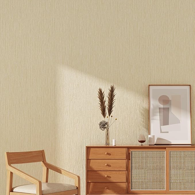 Haimin Grasscloth Wallpaper Textured 24in X 393in Fabric Contact Paper Textured - Image 6