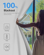 Sumobaby Blackout Curtains for Bedroom 46"x48" Portable No Drill Black Out - Image 2