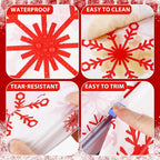 Kochorie 100 Ft x 54 Inch Red Snowflake Tablecloth Roll - Image 3