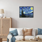 Van Gogh Canvas Wall Art: Starry Night Painting Famous Art Prints Posters Black - Image 7