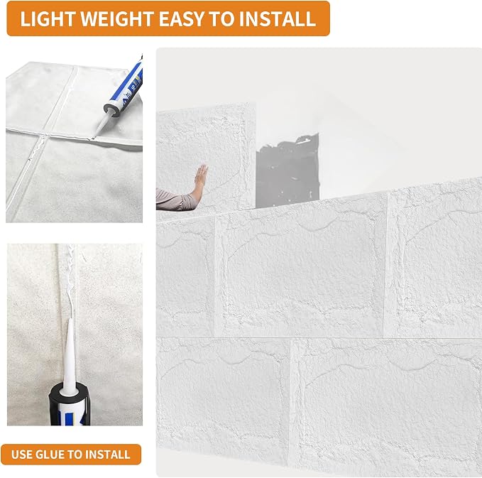 3D Faux Stone Wall Panels, Lightweight & Waterproof Accent Marble Stone Skin - Image 4