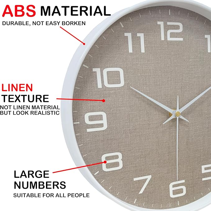 8 Inch Modern Wall Clocks Battery Operated - Image 7