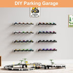 upsimples 10 Pack Acrylic Shelves Wall Organizer and Storage, Toy Cars - Image 2