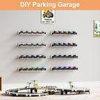 upsimples 12 Pack Acrylic Shelves Wall Organizer and Storage, Toy Cars - Image 2